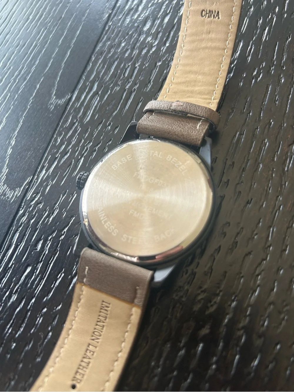 Watch with Leather Strap